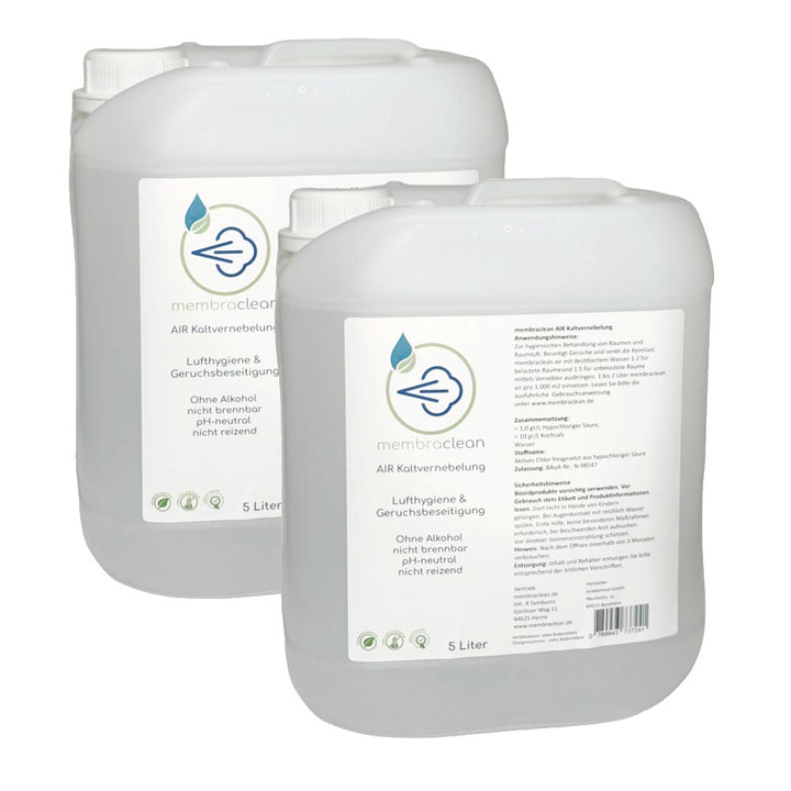 2x 5 Liter membraclean AIR Kaltvernebelung moderne Hygiene (Konzentrat) - membraclean-shop.de