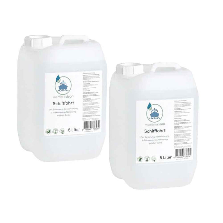 2x 5 Liter membraclean Trinkwasseraufbereitung Schifffahrt (Boote & Yachten) - membraclean-shop.de