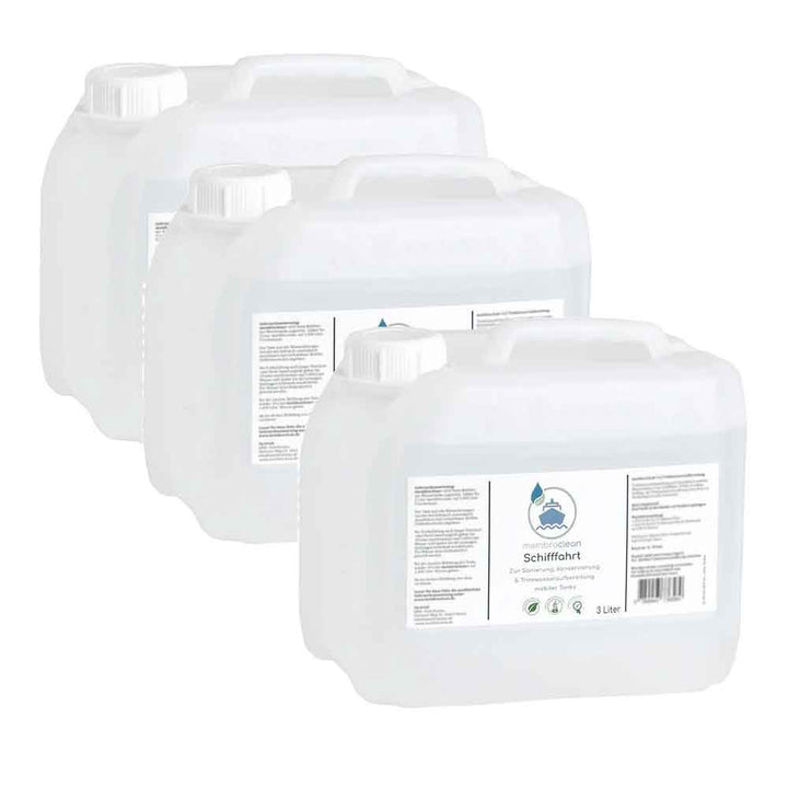 3x 3 Liter membraclean Trinkwasseraufbereitung Schifffahrt (Boote & Yachten) - membraclean-shop.de