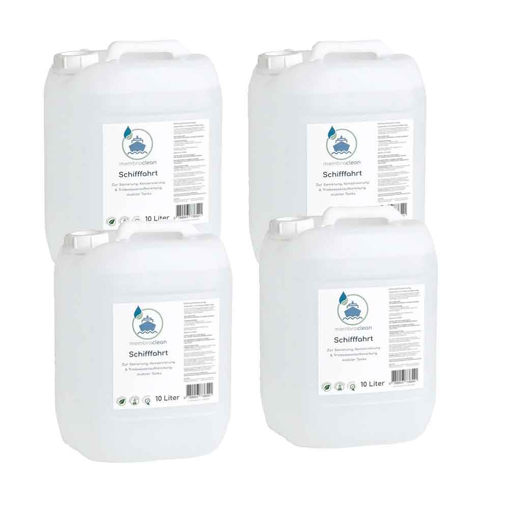 4x 10 Liter membraclean Trinkwasseraufbereitung Schifffahrt (Boote & Yachten) - membraclean-shop.de