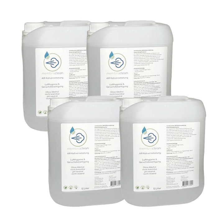 4x 5 Liter membraclean AIR Kaltvernebelung moderne Hygiene (Konzentrat) - membraclean-shop.de