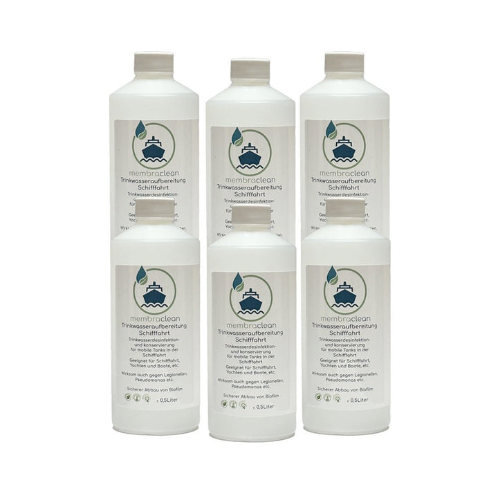 6x 0,5 Liter membraclean Trinkwasseraufbereitung Schifffahrt (Boote & Yachten) - membraclean - shop.de