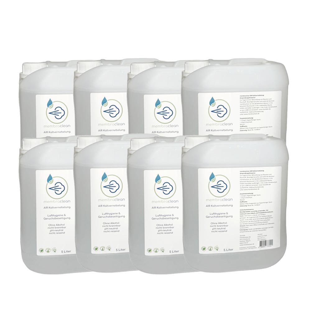 8x 5 Liter membraclean AIR Kaltvernebelung moderne Hygiene (Konzentrat) - membraclean-shop.de