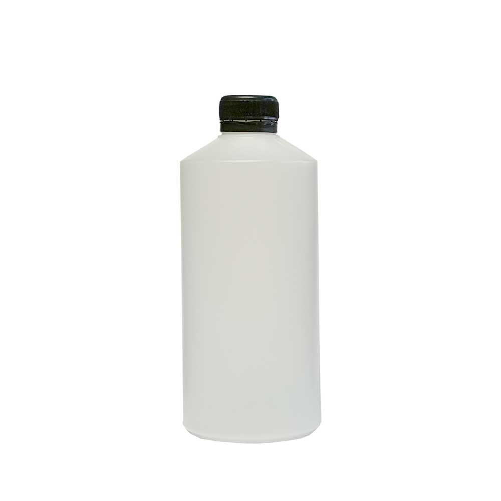 Flasche / Laborflasche 0,5 Liter, (500ml) HD-PE, Verschuss schwarz 28mm - membraclean-shop.de