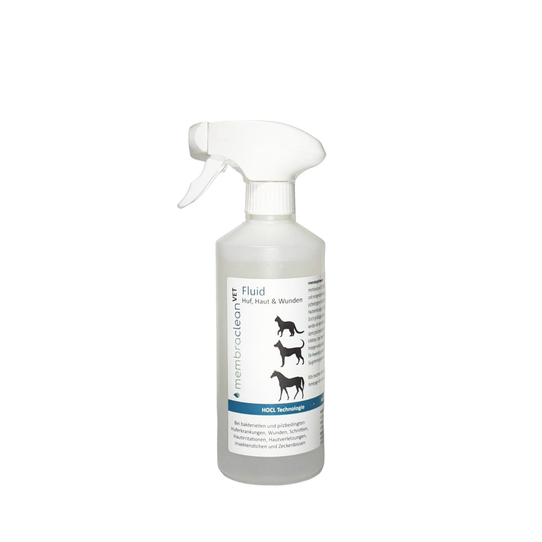 membraclean VET Fluid in Sprühflasche für Haut & Wunden 500ml - membraclean-shop.de