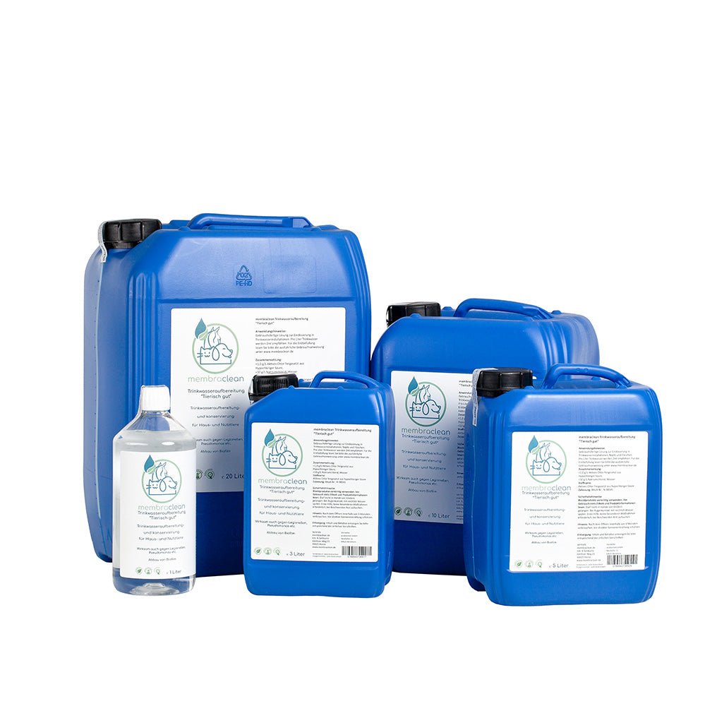 3x 1 Liter membraclean Trinkwasseraufbereitung "Tierisch gut", Nutz- & Haustier - membraclean-shop.de